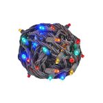 Commercial Grade Wide Angle 50 LED Multi 25' Long on Brown Wire