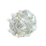 LED Curtain Twinkle Lights 50 LED Warm White Non-Connectable White Wire