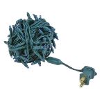 Commercial Grade Wide Angle 100 LED Blue 50' Long on Green Wire