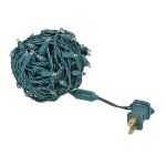 Commercial Grade Wide Angle 100 LED Pure White 34' Long on Green Wire 