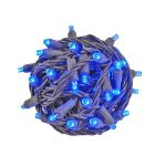 Commercial Grade Wide Angle 100 LED Blue 34' Long on Brown Wire