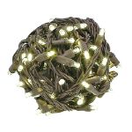 Commercial Grade Wide Angle 100 LED Warm White 50' Long on Brown Wire