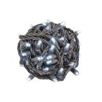 Commercial Grade Wide Angle 100 LED Pure White 50' Long on Brown Wire