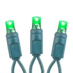Twinkle LED Christmas Lights 50 LED Green 25' Long Green Wire