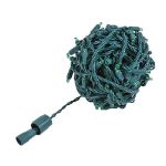 Coaxial 100 LED Green 4" Spacing Green Wire