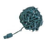 Coaxial 100 LED Pure White 4" Spacing Green Wire