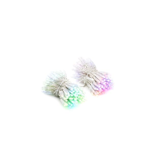 Twinkly Pro RGB Capsule Dual Line 125x2 LED with 4" Spacing on Transparent  Wire 