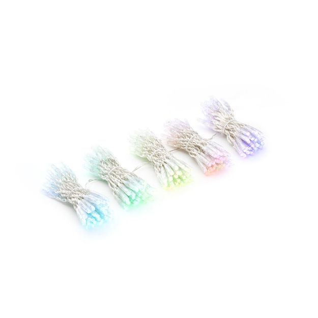Twinkly Pro Curtain Lights RGB Capsule 5 Drops(5x50 Capsule/LED) LED with 4" Drop Spacing on Transparent  Wire 