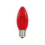 Red C9 U-Shaped LED Plastic Flex Filament Replacement Bulbs 25 Pack 