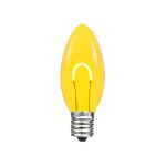 Yellow C9 U-Shaped LED Plastic Flex Filament Replacement Bulbs 25 Pack 