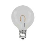 Warm White G40 U-Shaped LED Plastic Flex Filament Replacement Bulbs 25 Pack