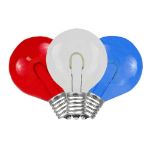 Red/White/Blue G50 U-Shaped LED Plastic Flex Filament Replacement Bulbs 25 Pack