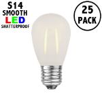 Frosted Warm White S14 LED Plastic Filament Medium Base e26 Bulbs  - 25pk