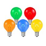 Multi Colored G50 U-Shaped LED Plastic Flex Filament Replacement Bulbs 25 Pack