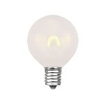 Warm White Satin G50 U-Shaped LED Plastic Flex Filament Replacement Bulbs 25 Pack