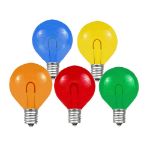 Multi Colored G40 U-Shaped LED Glass Flex Filament Replacement Bulbs 25 Pack