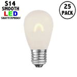 Warm White Satin S14 U-Shaped LED Plastic Flex Filament Replacement Bulbs 25 Pack