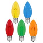 Multi C9 U-Shaped LED Plastic Flex Filament Replacement Bulbs 25 Pack 