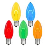 Multi C9 U-Shaped LED Plastic Flex Filament Replacement Bulbs 25 Pack 