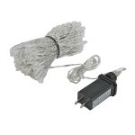 LED Curtain Lights 300 LED Warm White 8 Function Non-Connectable Clear Wire 