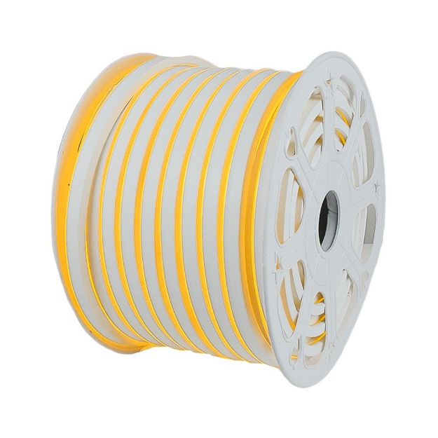 150 Ft Amber/Yellow LED Mini Neon Flex Rope Light Spool 120 Volt