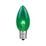 Green Transparent C9 7 Watt Replacement Bulbs 5 Pack