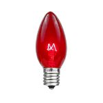Red Transparent C9 7 Watt Replacement Bulbs 5 Pack