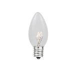 Clear Transparent C7 5 Watt Bulbs 5 Pack