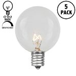 5 Pack Clear G40 Globe Replacement Bulbs