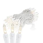 100 Light 34' Long White Wire Christmas Mini Lights