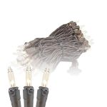 Clear Christmas Brown Wire Mini Lights 100 Light 34 Feet Long
