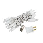 LED Curtain Twinkle Lights 35 LED Warm White Non-Connectable White Wire