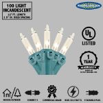 Clear Christmas Mini Lights 100 Light 22.5 Feet Long