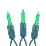 35 Light Traditional T5 Green LED Mini Lights Green Wire