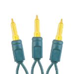 35 Light Traditional T5 Yellow LED Mini Lights Green Wire