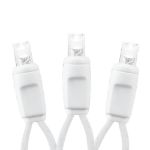 Commercial Grade Wide Angle 100 LED Pure White 50' Long on White Wire