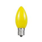 Yellow Ceramic Opaque C9 7 Watt Bulbs 25 Pack