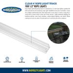 Clear 4' Rope Light Track for 1/2" Rope Lights